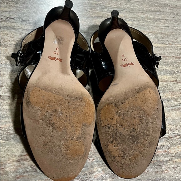 Coach Marla open toe strapped glossy kitten heels sandals - Picture 16 of 16